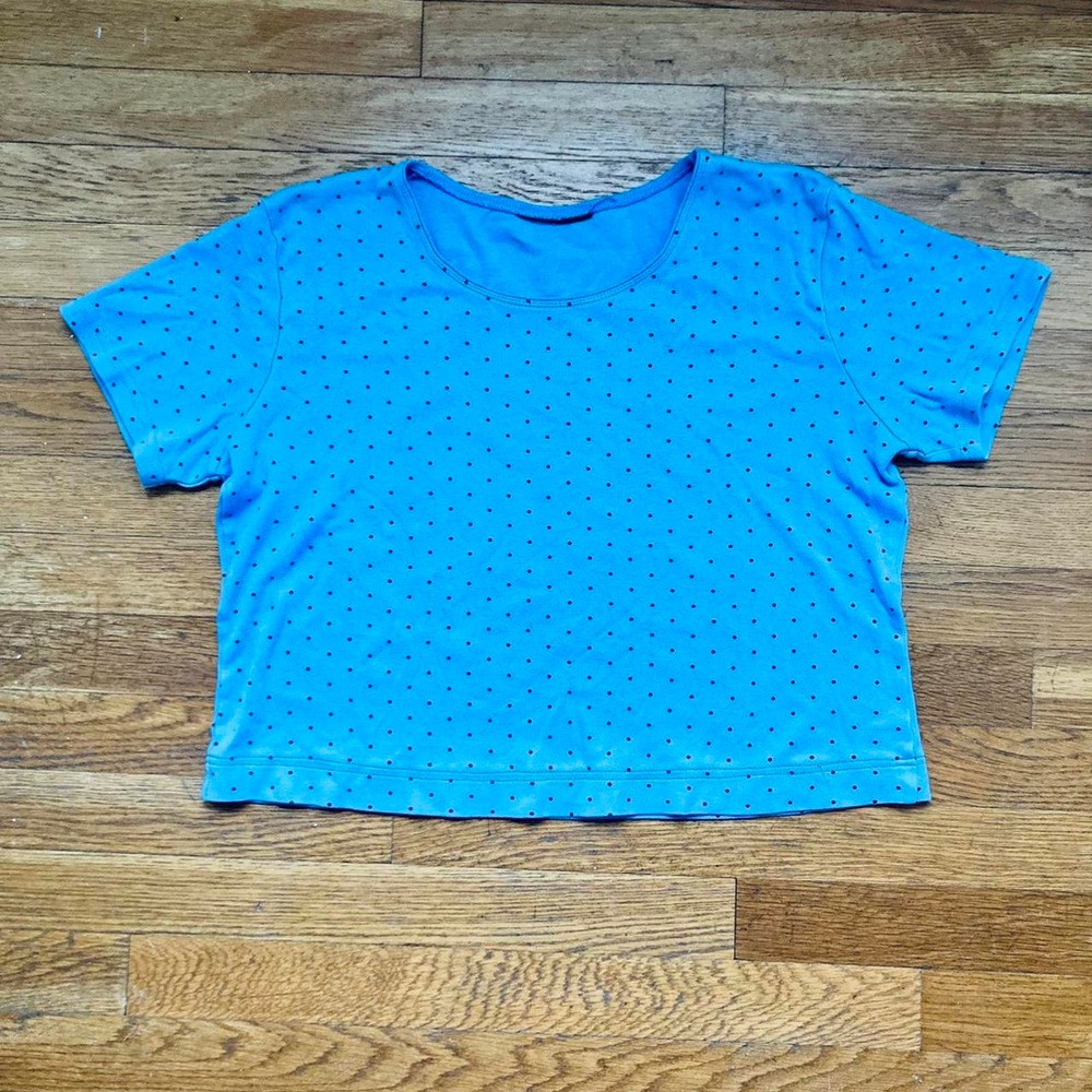 Vintage 90s blue boxy t
